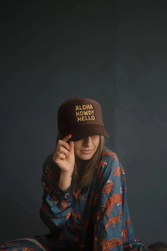 Aloha Howdy Hello Trucker Hat