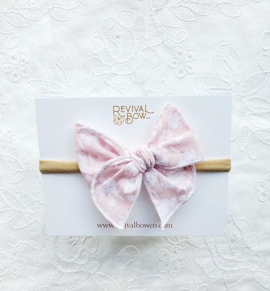 Pink Floral Bow