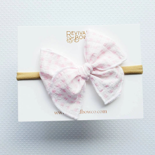 Pink Gingham Bow